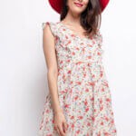 Robe à fleurs imprimées
