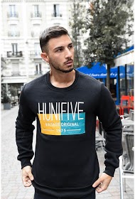 Sweatshirt brodé HUNIFIVE pour homme