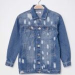 Veste longue en jean